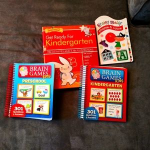 Kindergarten Learning & Brain Games Books Set